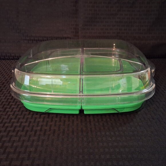 Pampered Chef Large Square Cool&Serve Tray Fruit/Veggie/Chips Dip Deviled Eggs - Picture 2 of 13